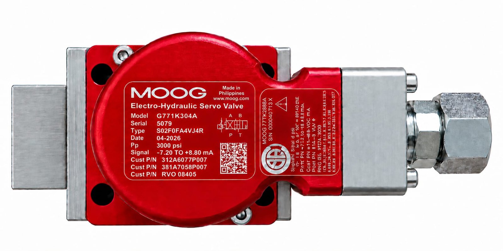 MOOG G771K304A Servo Valve Replacement for G771K626A