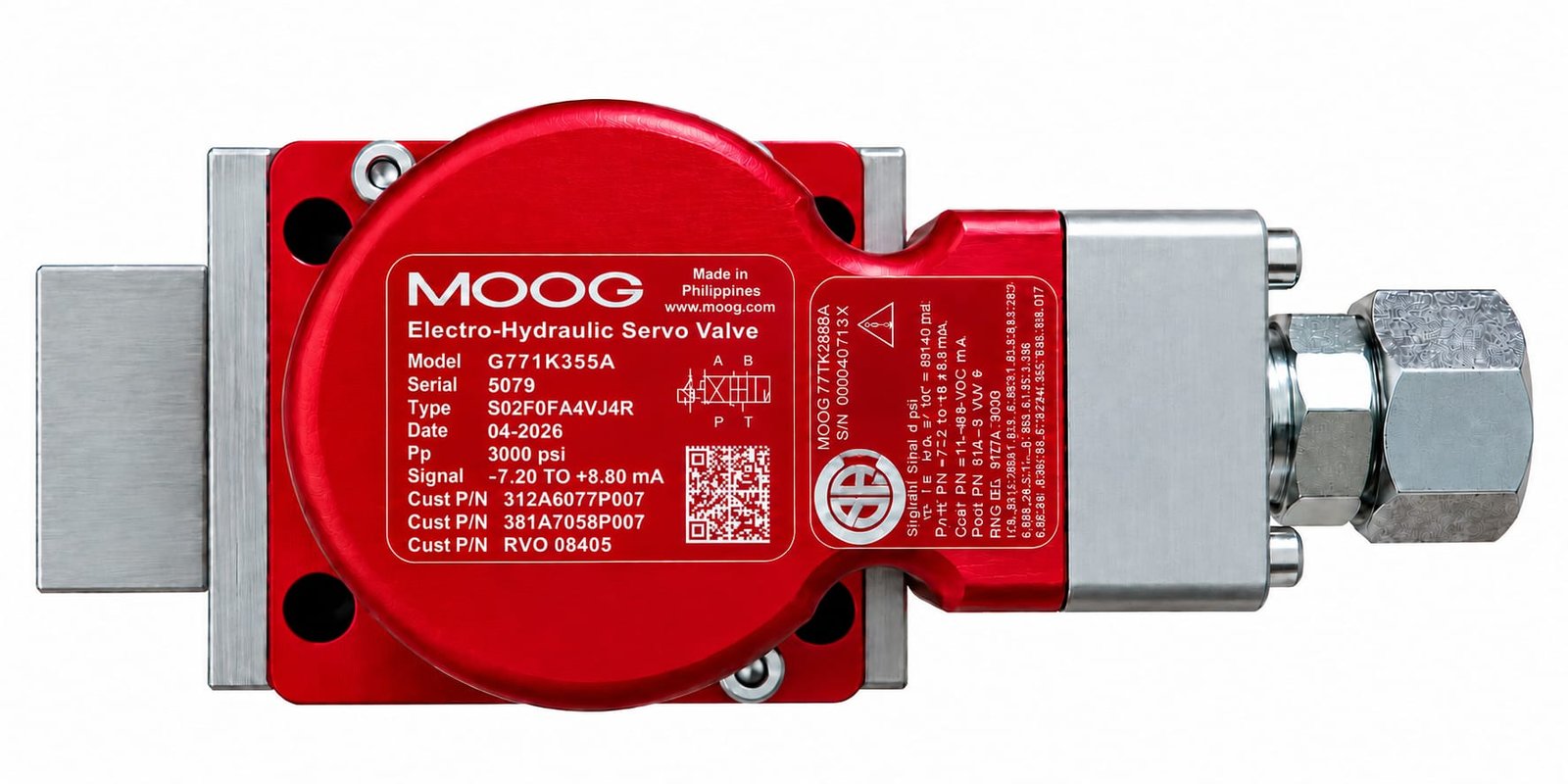 MOOG G771K355A Servo Valve Replacement for G771K297A