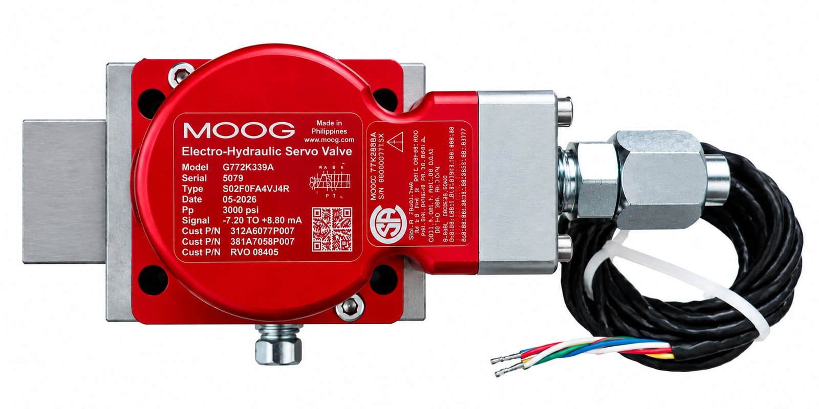 MOOG G772K339A Servo Valve Replacement for G772K619A