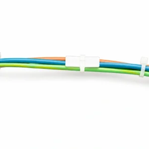 ABB 6637818A1 cable assembly with multicolored wires and red connector on white background