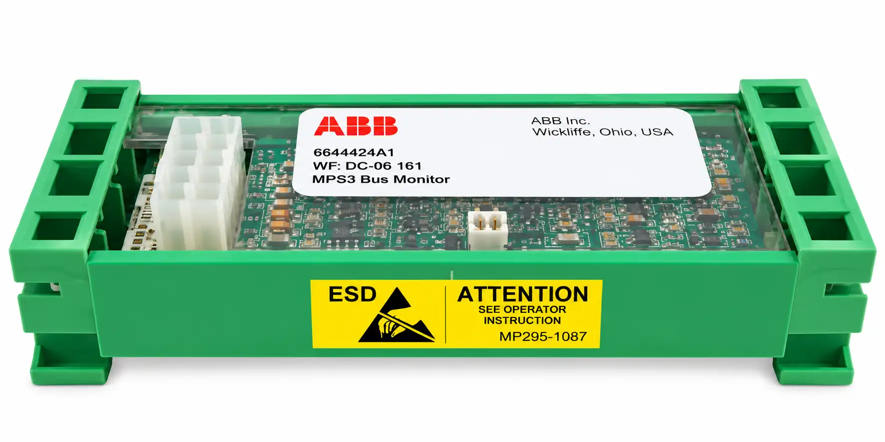 ABB 6644424A1 Power Monitoring Module and 1948506C8 Bus Bar with 6642626 IEMMU21/22 Backplane Series Overview