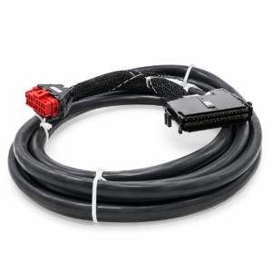 ABB NKCL01-15 Industrial Automation Cable Assembly with Red and Black Connectors