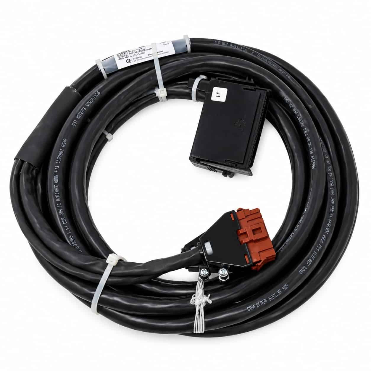 ABB NKHS03-15 Industrial Automation Cable Assembly with Black and Orange Connectors