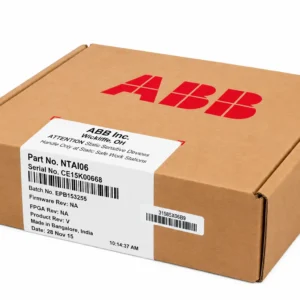 ABB NTAI06 Analog Input Termination Unit – ABB Branded Packaging Illustration on White Background