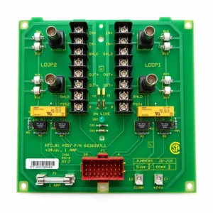 ABB NTCL01-A Communication Termination Unit – Bailey Green PCB Terminal Board on White Background