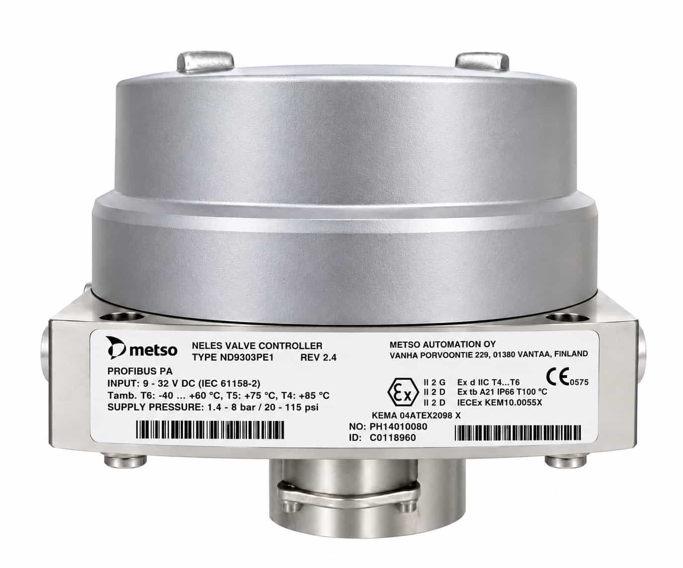 VALMET ND9303PE PROFIBUS PA Stainless Steel Ex d Valve Controller