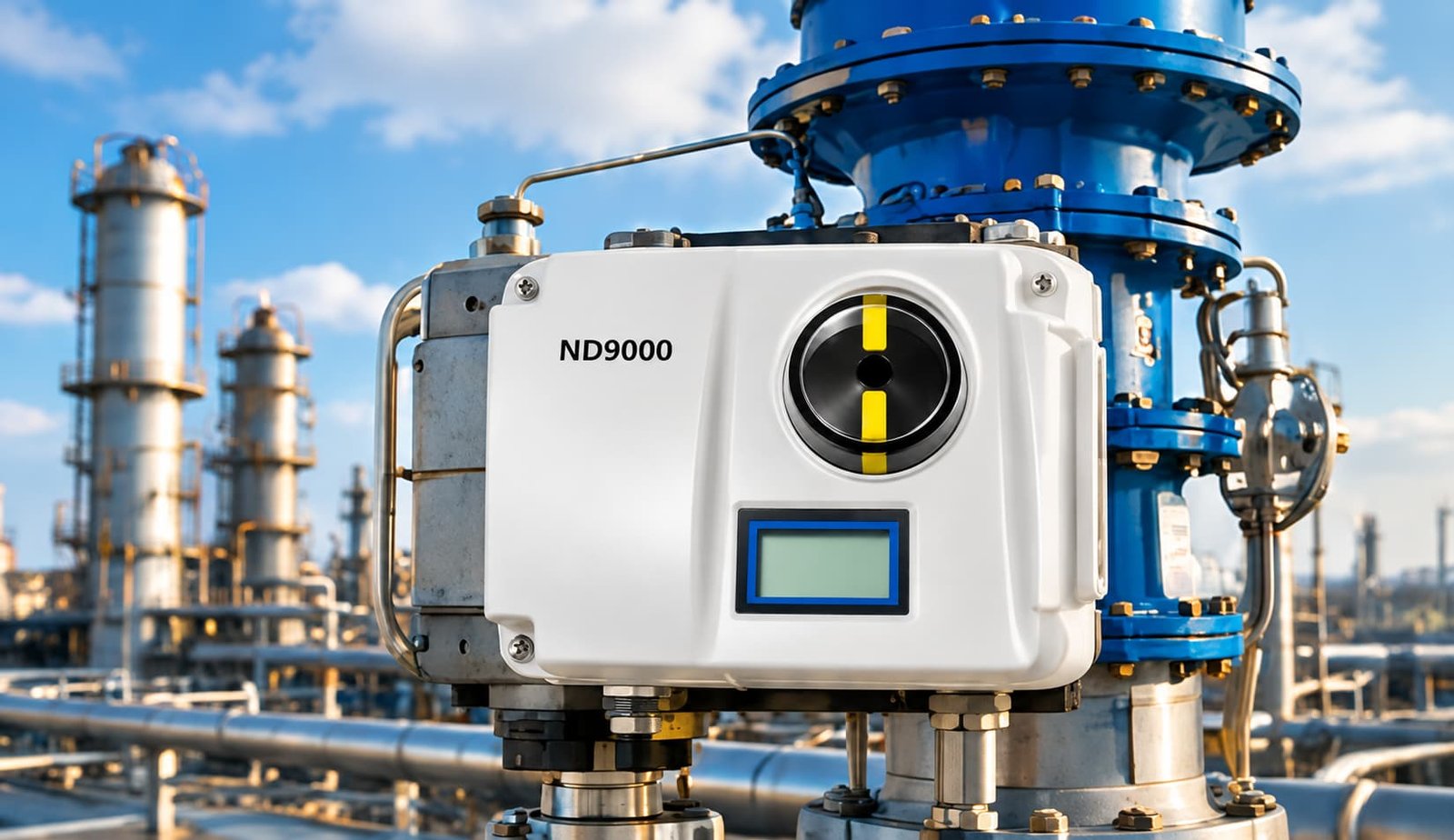 VALMET Neles ND9000 intelligent valve controller installed on industrial control valve